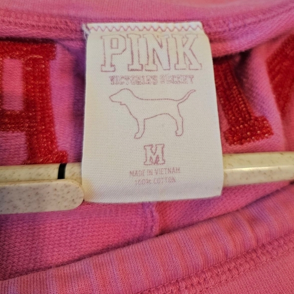 Vintage Victoria's Secret PINK Cropped Lounge PJ Sweat Pants M - Picture 7 of 7